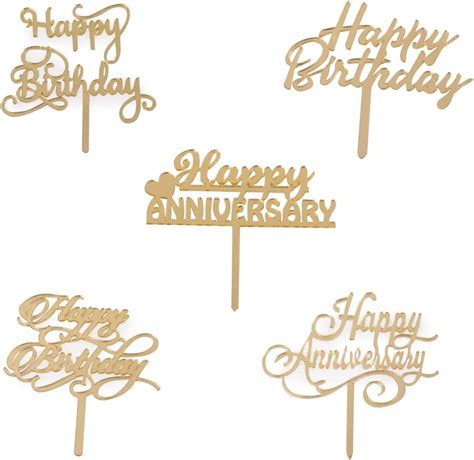 RDH Cake Toppers - Happy Birthday Paper Tag (300) : Amazon.in: Home ...
