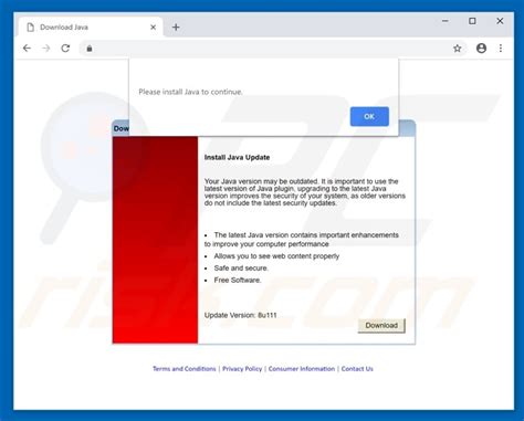 Image result for Java Update Scam