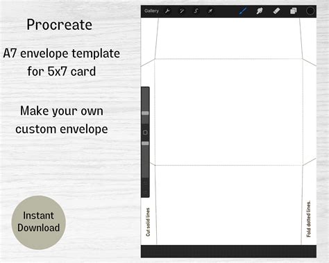 Handmade 5x7 Envelope Template Kate Bessell | Wedding Invitation