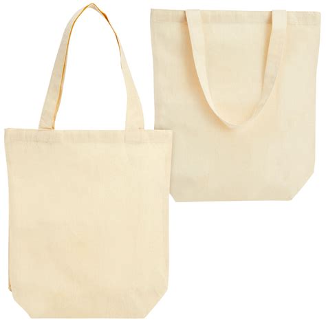 Bulk Pack of 24 Large Cotton Canvas Tote Bags with Plain Handles, DIY ...