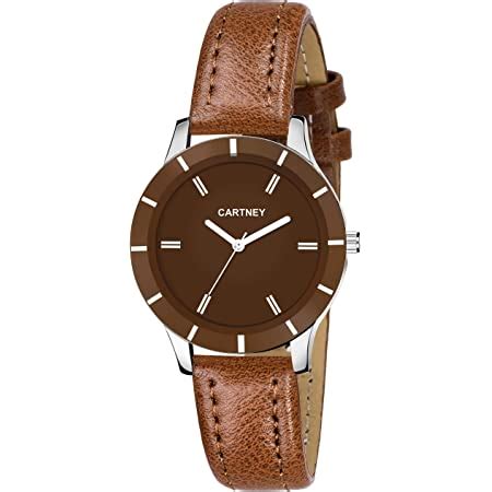CARTNEY Analog Black Dial Leather Strap Round Shape Girl's Watch ...