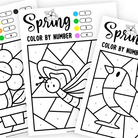 Spring Color By Number Coloring Pages [2025]