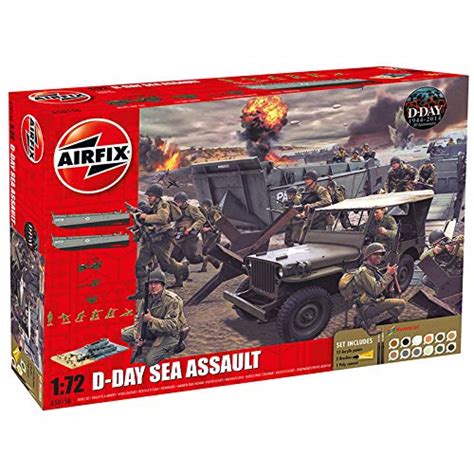 Buy Airfix D-Day 75th Anniversary Sea Assault Gift Set, Multi, 1: 72 ...