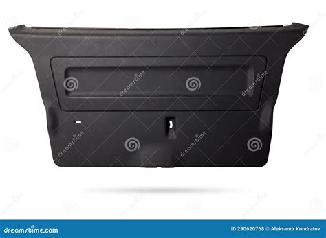 Sheathing Of A Car Body Part - Trunk Made Of Black Plastic On A White Isolated Background In A ...