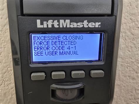 Image result for Lift Master Error Code 4.1