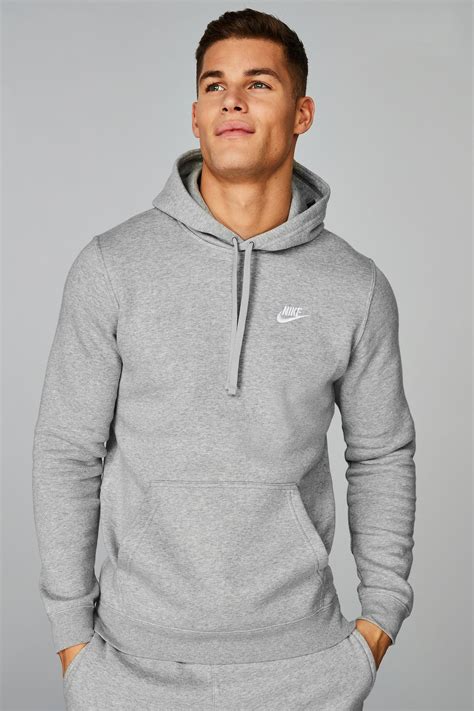 Mens Nike Club Hoody - Grey | Nike hoodie outfit, Nike sweats outfit ...