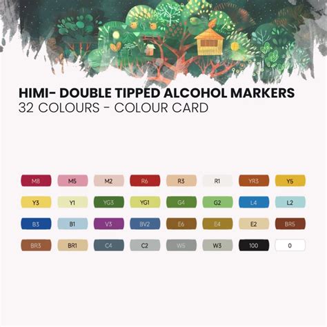 HIMI - Fine and Chisel Double Tipped Alcohol Markers - MIYA HIMI