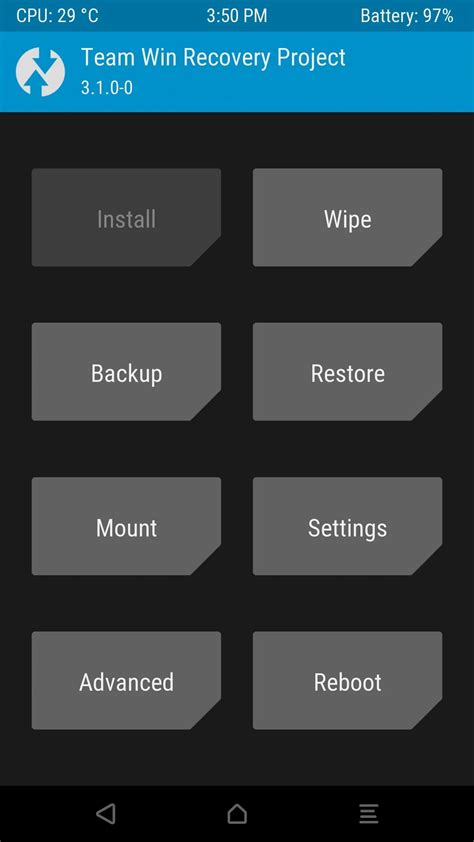 Image result for Zebra Android Recovery Menu