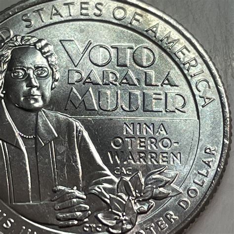 2022 P Nina Otero-Warren Quarter Early Stage Die Break Error Coin ...