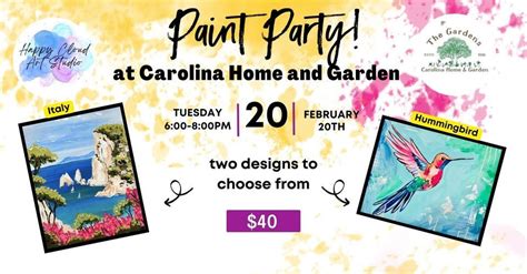 9 SEATS LEFT - PAINT PARTY at Carolina Home and Garden , Carolina Home ...