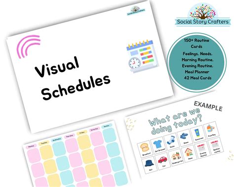 Visual Schedule Printable | Autism Routine Cards, Meal Planner (digital ...