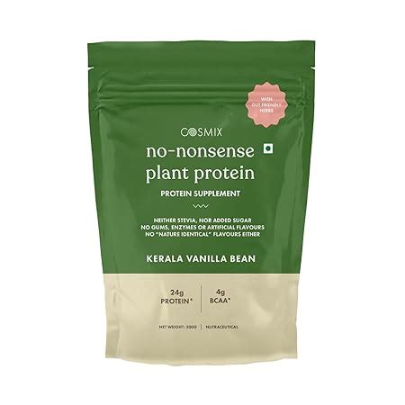 Cosmix No-Nonsense Plant Protein | 24 Protein/Serve, 500g Pouch ...