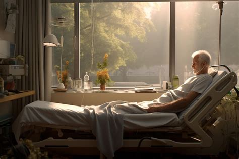 Elderly patient receiving palliative care at home 00243 02 | Premium AI ...