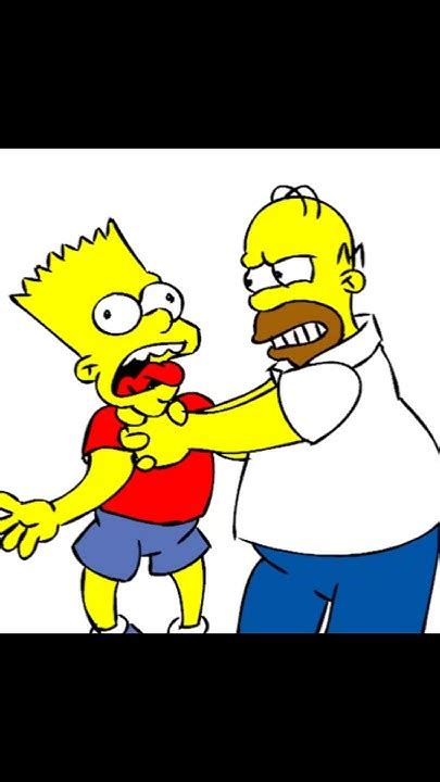 How to Draw Homer Choking Bart | The Simpsons #shorts #drawing #art # ...