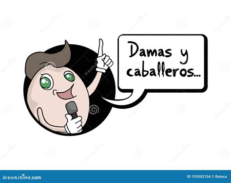 Ladies and Gentlemen Message in Spanish Stock Vector - Illustration of ...