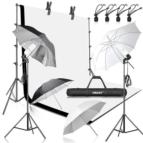 Emart 8 5x10ft Photography Backdrop Kit With 400w 5500k Daylight ...