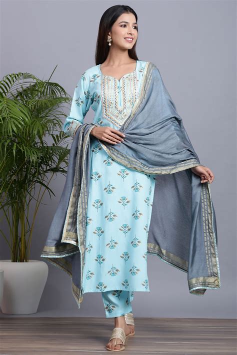 Boota Kurta Set with Chanderi Dupatta – Gillori