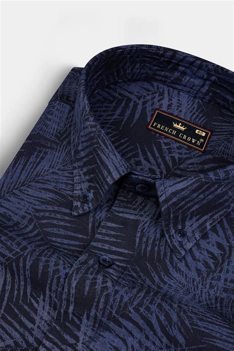 tuna gray Casual Prints Premium Cotton Button-Down Shirt For Men ...