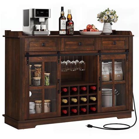 Dwvo 53 Sideboard Buffet Cabinet With Wine And Glass Rack | Desertcart ...