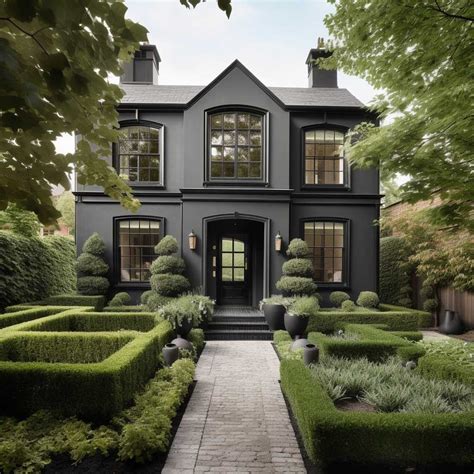 House Grey With Black Trim at Declan Margie blog