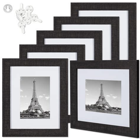 Upsimples 6 Pcs Farmhouse 8x10 Picture Frame With Real Glass, Display ...