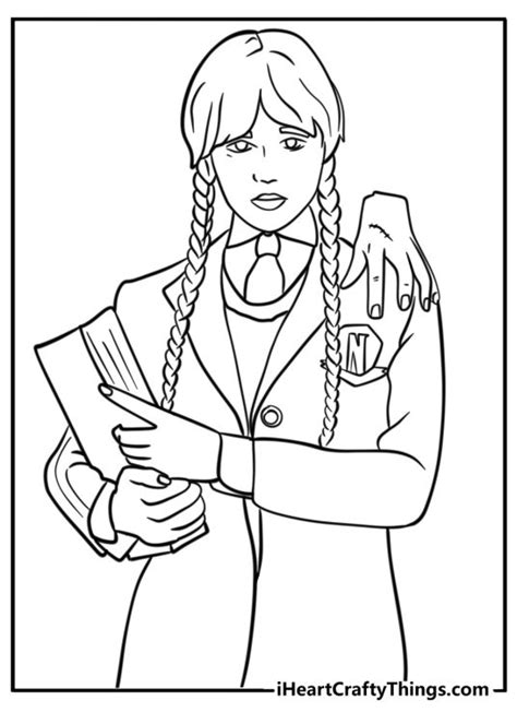 Wednesday Coloring Pages: 24 Free PDF Printables For Kids