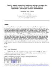 Image result for Flouride Determination Potentiometry Data Making Lab Report