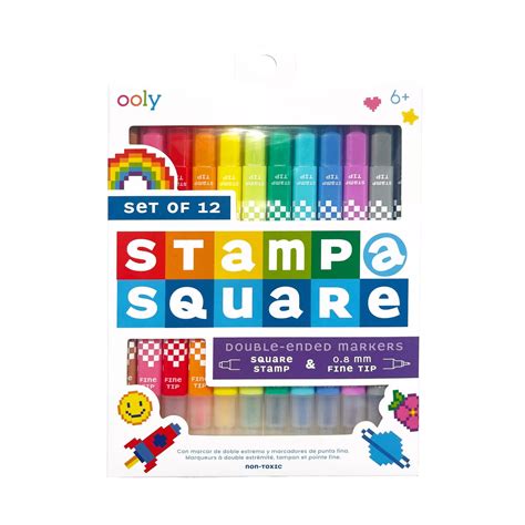Stamp A Square Double Ended Markers – Bombay Kids Company