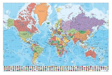 Large World Political Map World Wall Map, 54% OFF