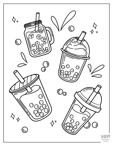 Best 13 Bubble Tea 24 coloring pages for kids – Artofit