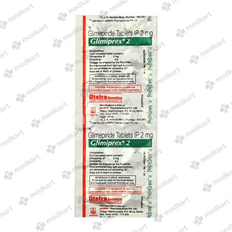 ZIGLIM 2MG TABLET 10'S, Price, Composition & Generic Alternatives - Medkart