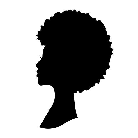 Afro Girl Silhouette