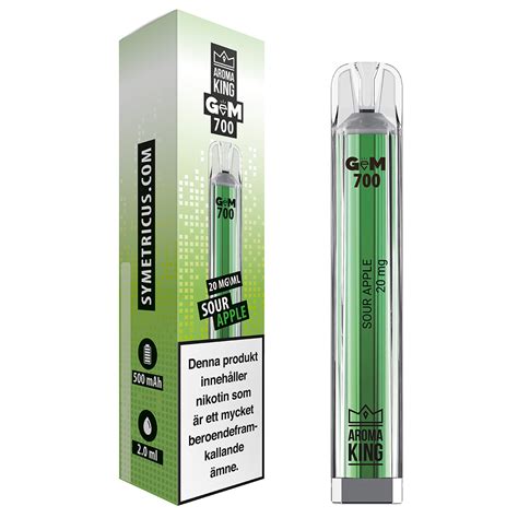 Aroma King - Gem Bar - Sour Apple (20 mg, Disposable) | Vapes International