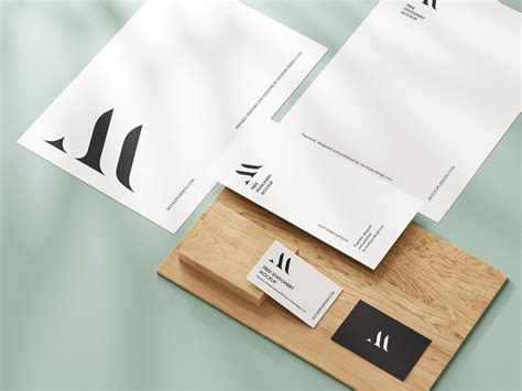 6 Free Elegant Shadow Stationery Mockup PSD Files - Good Mockups
