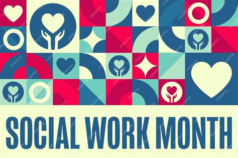 Premium Vector | March is national social work month holiday concept ...