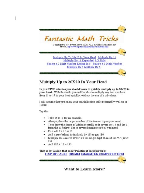 Image result for Quick Math Tricks PDF