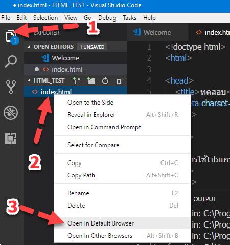 Image result for How to Open HTML File in Browser in vs Code