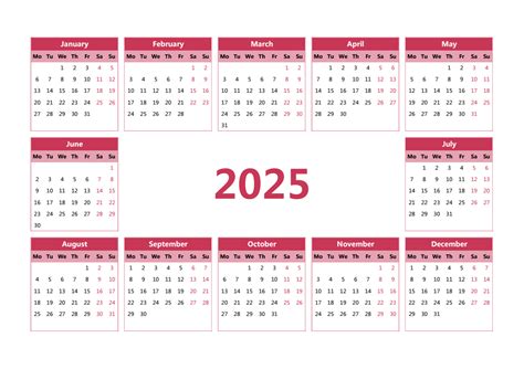 年間カレンダー・暦（2025年･令和7年 オリジナル･枠あり･縦向き･無料） | まなびっと