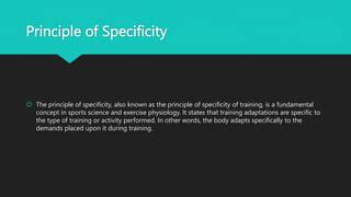 Image result for Principles of Specificity Training