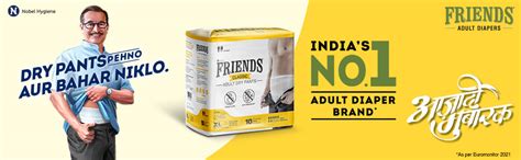 Friends Classic Adult Diapers Pants Style - 10 Count (Large) with odour ...