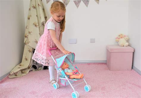 KOOKAMUNGA KIDS Baby Doll Stroller | Easy Fold Pram | with Retractable ...