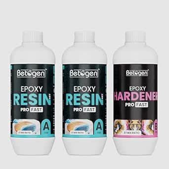 Betogen Crystel Clear Epoxy Resin 2kg Set - Ratio Resin : Hardener ...