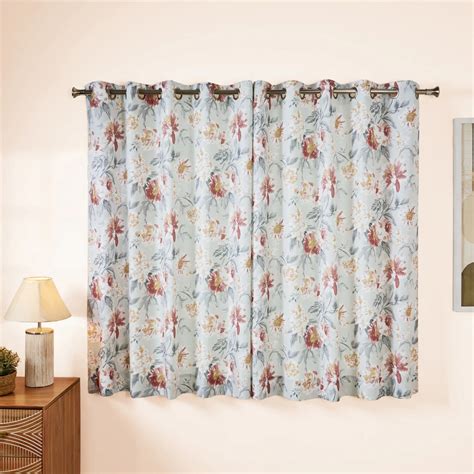Buy Chippa Lane Set Of 2 Printed Readymade Curtains | Floral Mist ...
