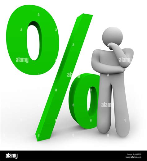 Percentage Sign - Thinking Man and Percent Symbol Stock Photo - Alamy