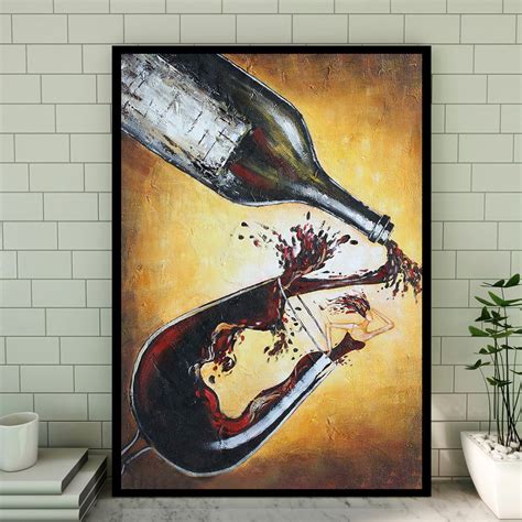 Red Barrel Studio® Red Wine Gallery Wrapped Canvas - Red And Brown Home ...