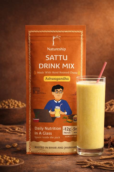 Everyday Health Drink - Hand Roasted Chana Sattu & Ashwagandha | 54gm ...