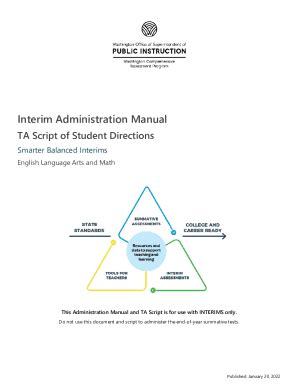 Fillable Online TA Script of Student Test Directions- Smarter Balanced ...