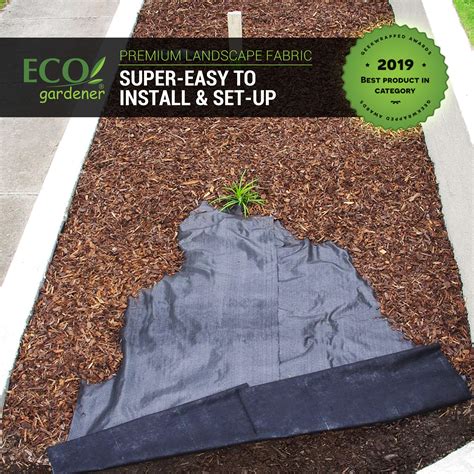 Premium 5oz Pro Garden Weed Barrier Landscape Fabric By Ecogardener ...