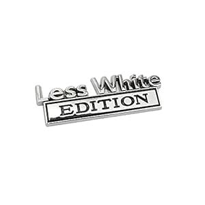 DKDZ 2 PCS Car Metal Leaf Board Label Less White Edition Modified Body ...