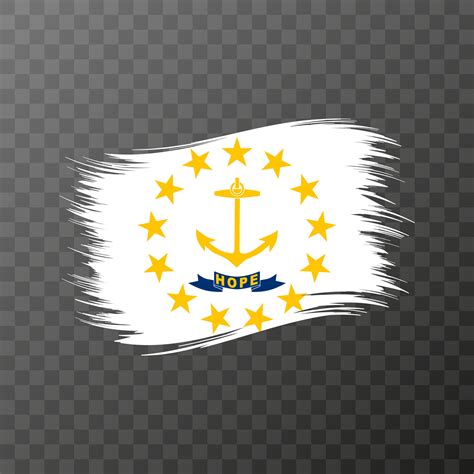 Rhode Island state flag in brush style on transparent background ...
